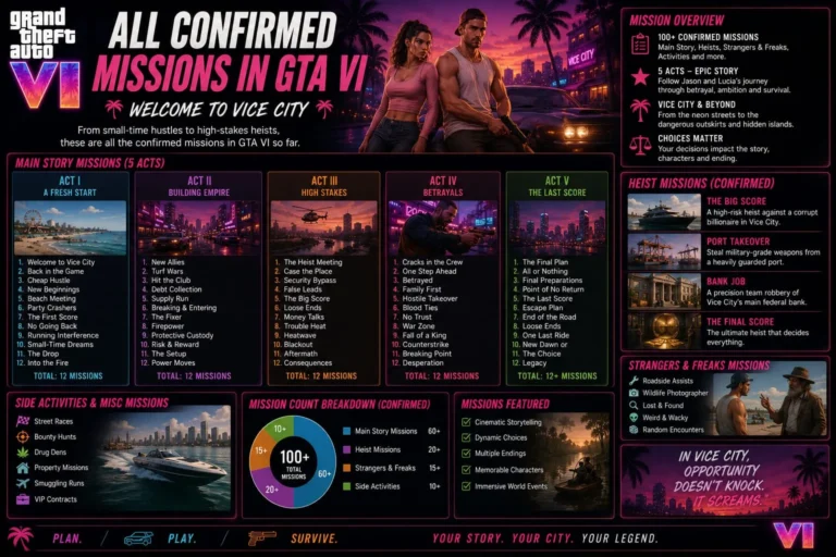 All Confirmed Missions in GTA VI โ Official Missions List 2 All Confirmed Missions