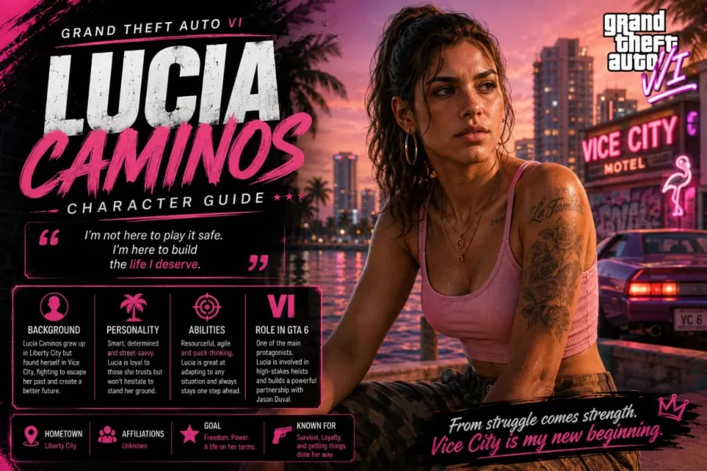 Lucia Caminos Character Guide | Story, Role and GTA VI Details 1 Lucia Caminos Character Guide